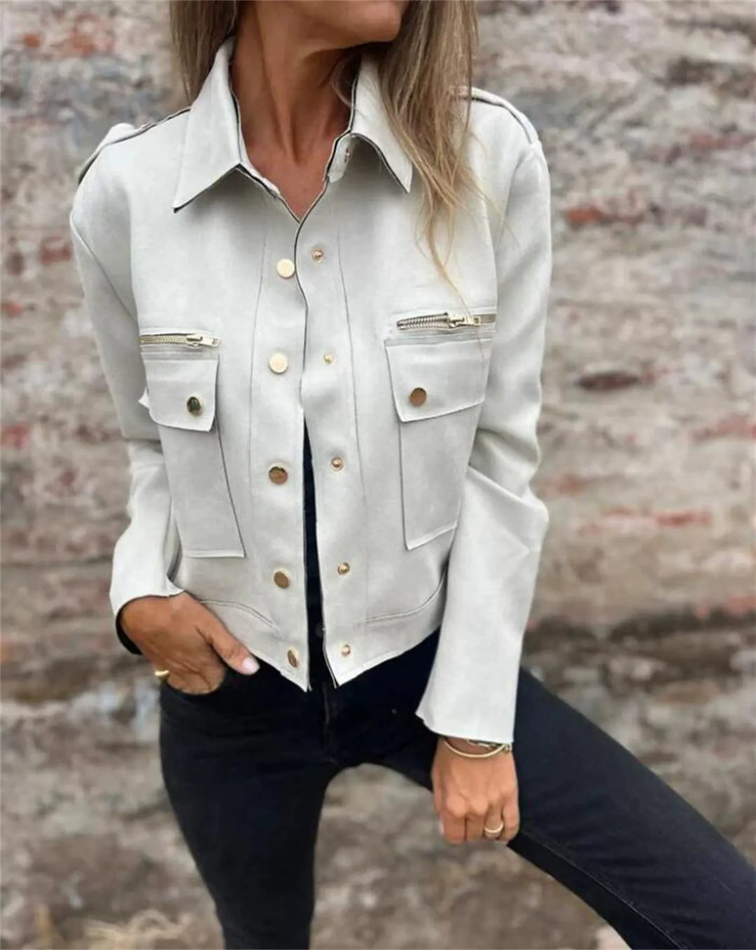 Lune London | Jacket - Structured Fit - Soft Suede - Classic Collar - Zipper