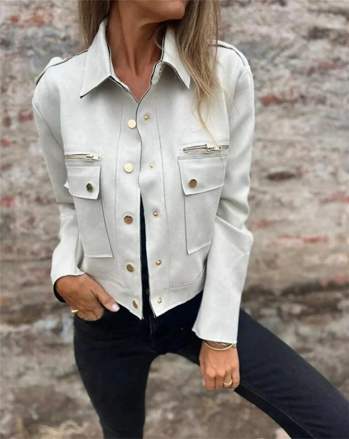Lune London | Jacket - Structured Fit - Soft Suede - Classic Collar - Zipper