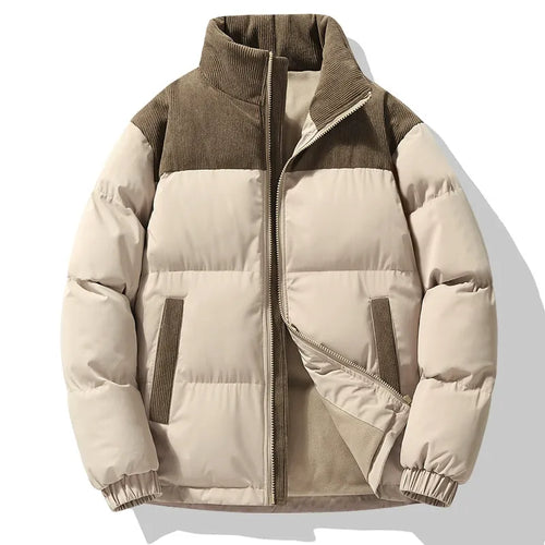 Lune London | Puffer jacket - Oversized Fit - Quilted Design - Corduroy Collar - Zipper