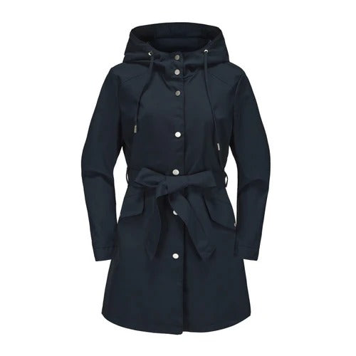 Lune London | Trench coat - Loose fit - Water repellent - With hood - Midi length with belt