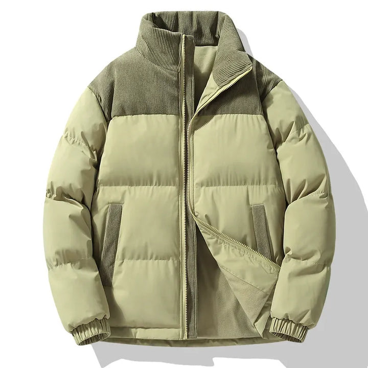 Lune London | Puffer jacket - Oversized Fit - Quilted Design - Corduroy Collar - Zipper