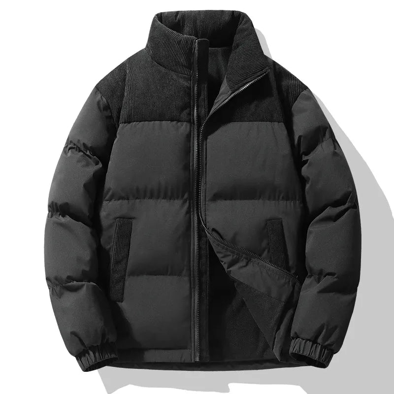 Lune London | Puffer jacket - Oversized Fit - Quilted Design - Corduroy Collar - Zipper