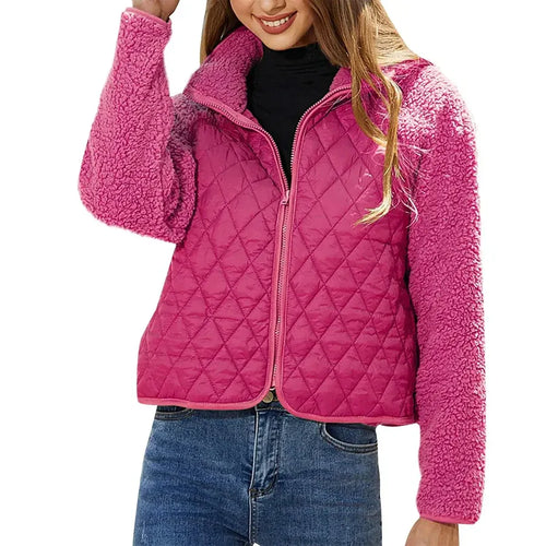 Lune London | Quilted jacket - Loose fit - Fleece collar and sleeves - Zip closure