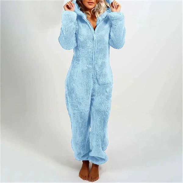 Lune London | Women's Teddy Fleece Overall with Hood