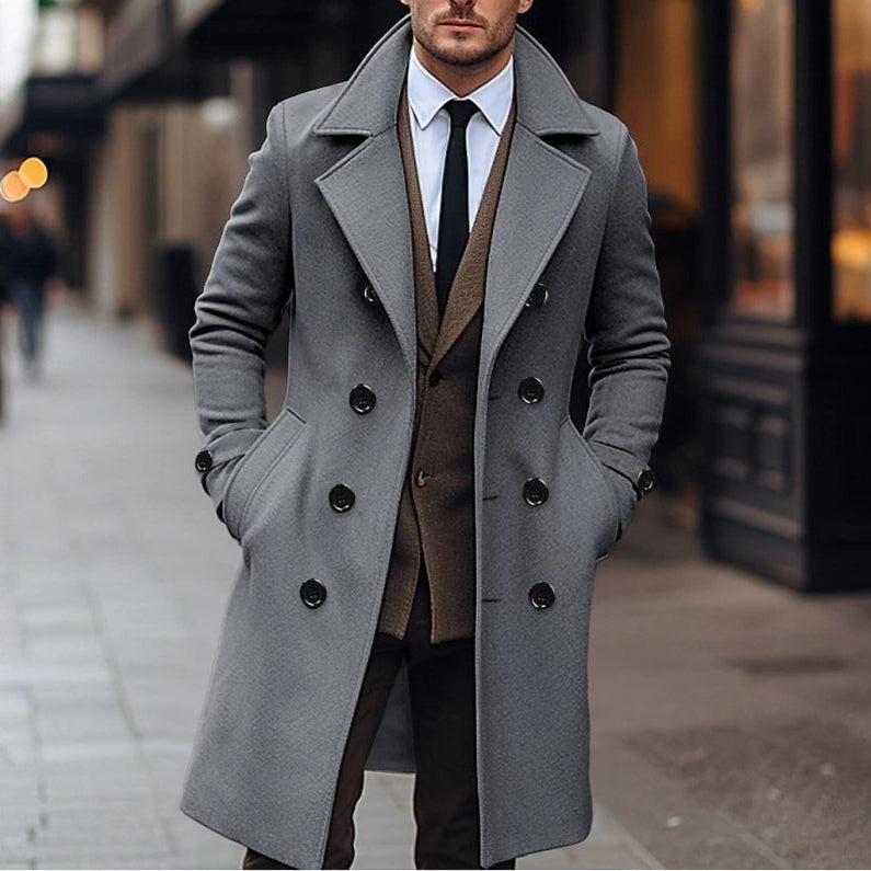 Lune London | Elegant Wool Crossover Coat for Men
