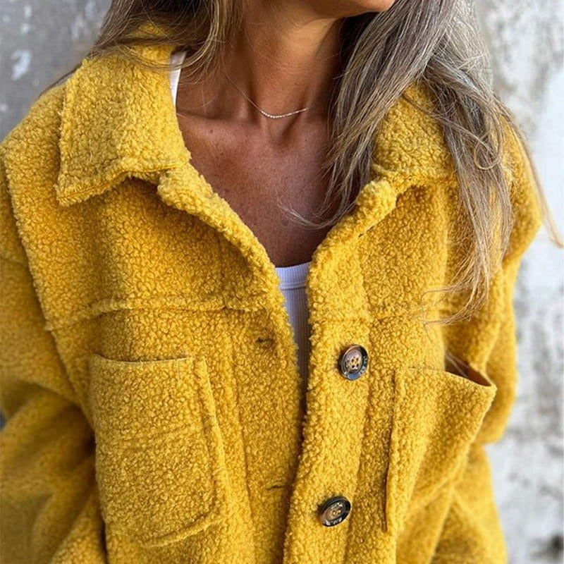 Lune London | Jacket - Casual Fit - Wool-like Texture - Large Buttons - Large Pockets