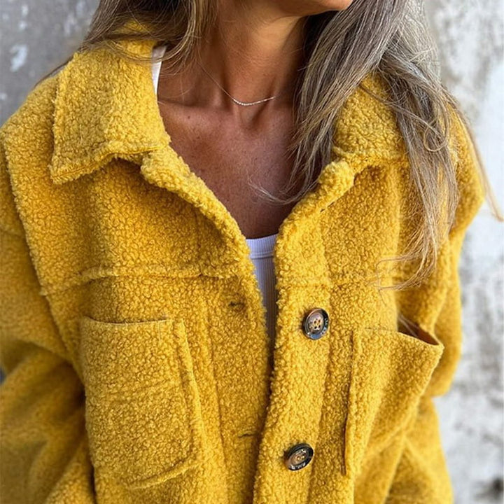 Lune London | Jacket - Casual Fit - Wool-like Texture - Large Buttons - Large Pockets