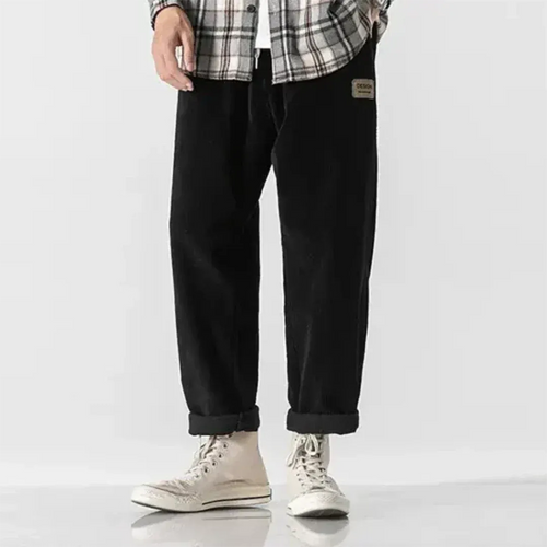 Lune London | Cord Trousers Plus Size Fit Ribbed Pattern Relaxed Style