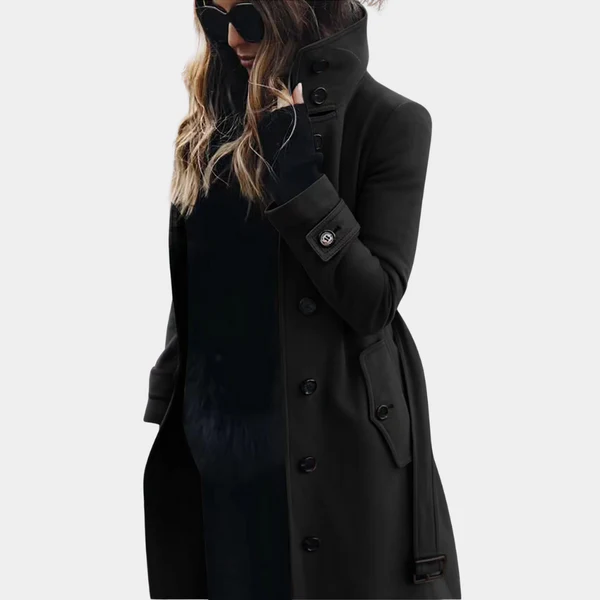 Lune London | Trench coat - Tailored fit - Wool texture - Belt pocket - Full length