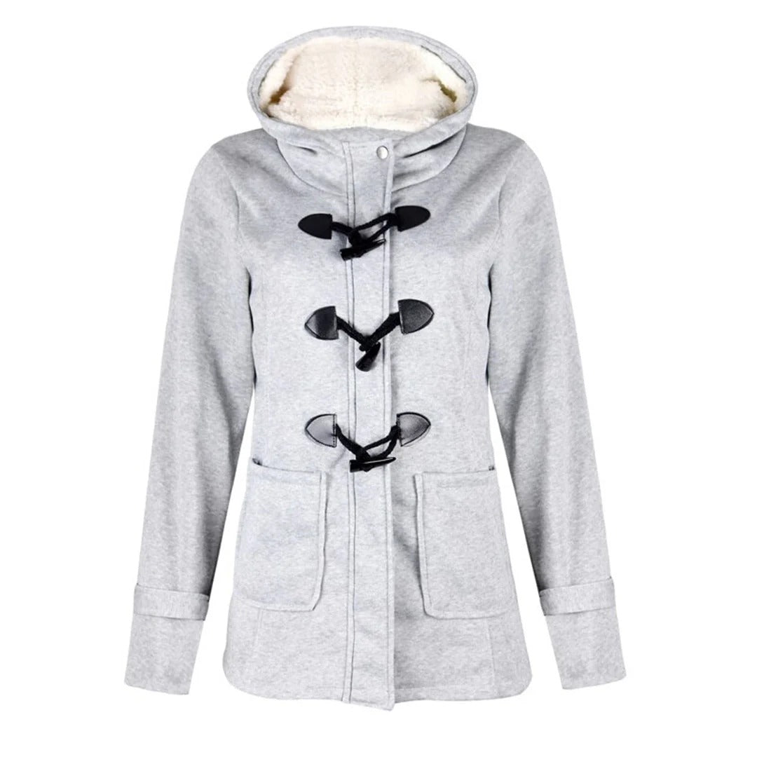 Lune London | Long coat - Tailored fit - Lined hood - Button closure and pockets