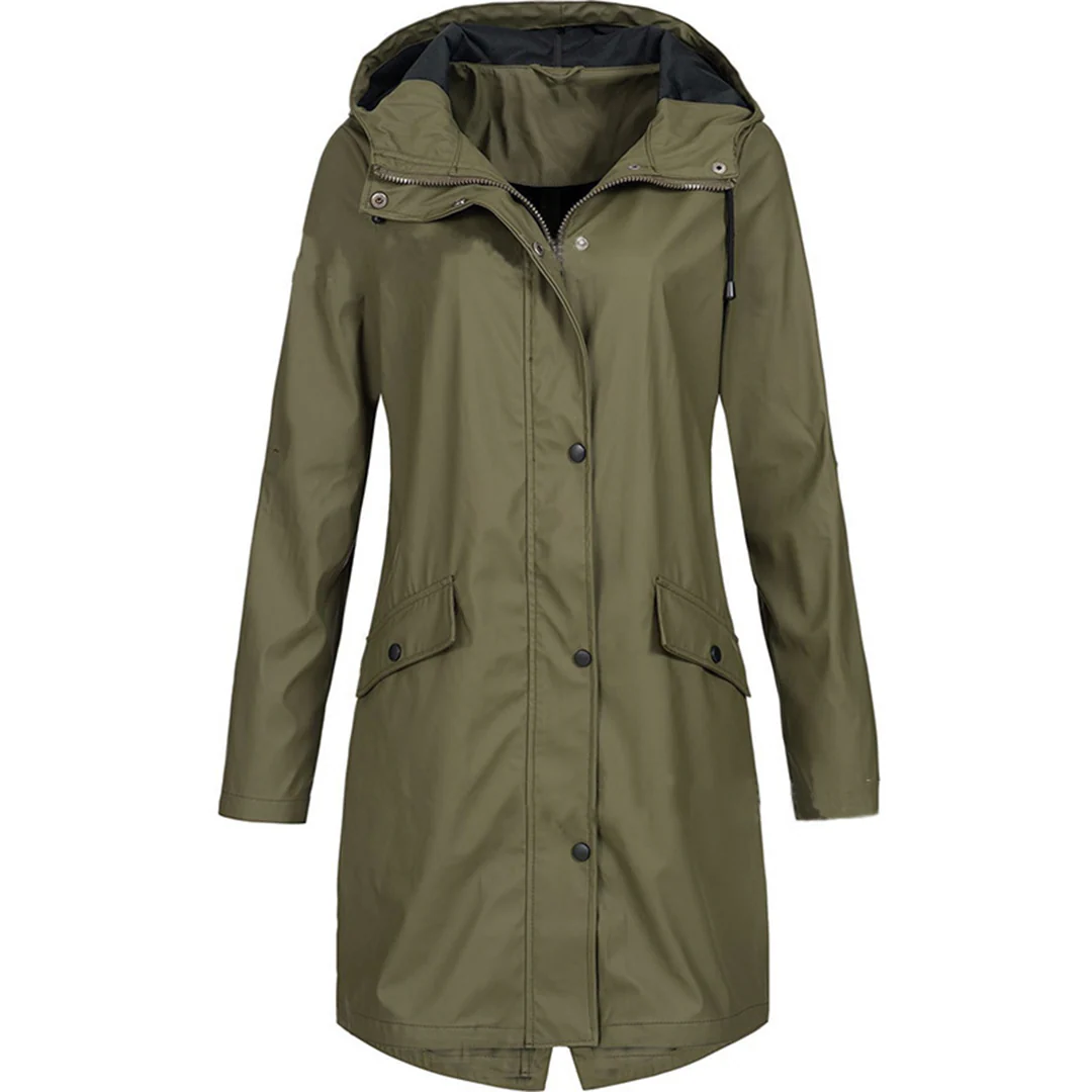 Lune London | Rain jacket - Tailored fit - Water-repellent - With hood and button closure
