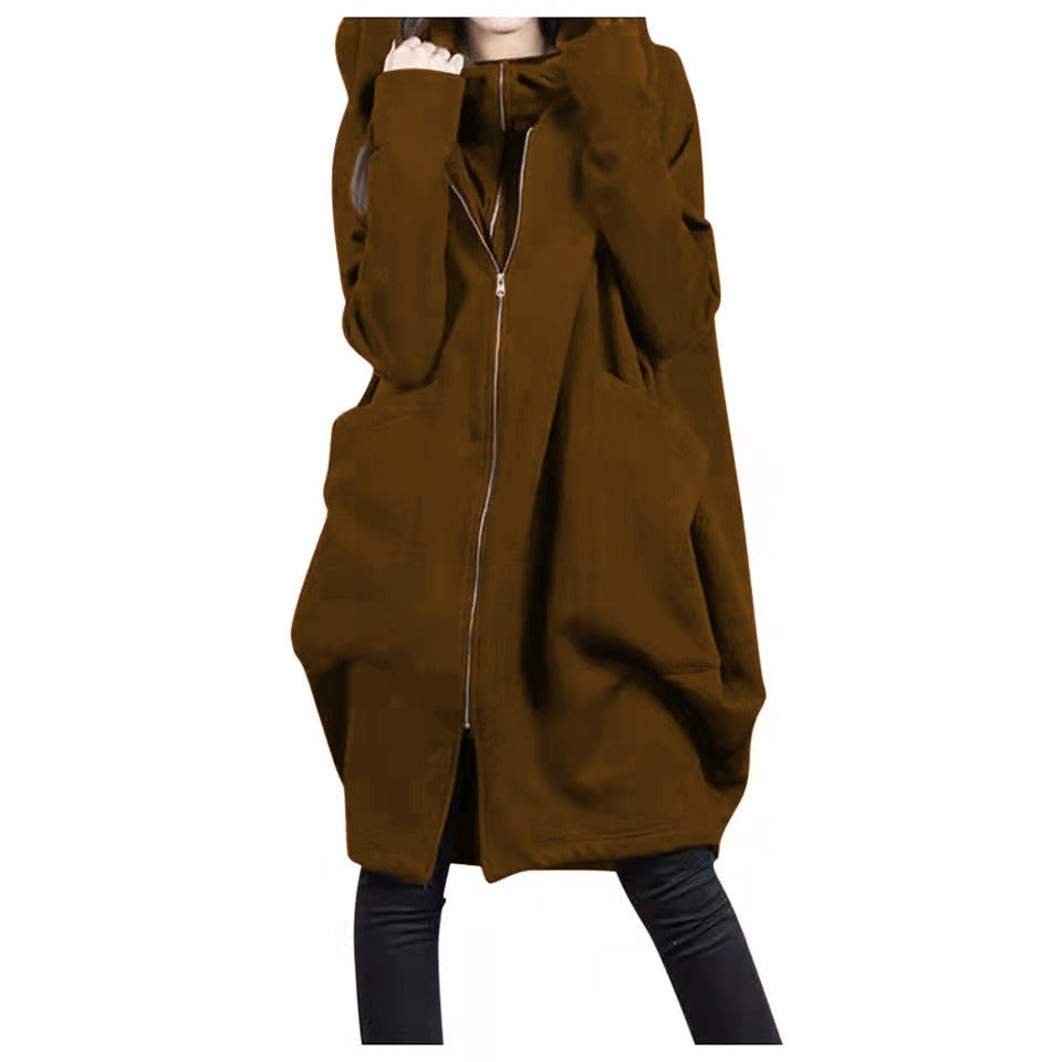 Lune London | Coat - Mid-length - Plus size fit - Hood - Zipper - Large pockets