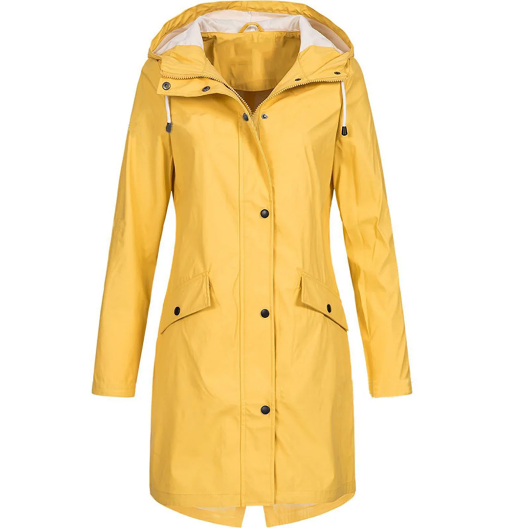 Lune London | Rain jacket - Tailored fit - Water-repellent - With hood and button closure
