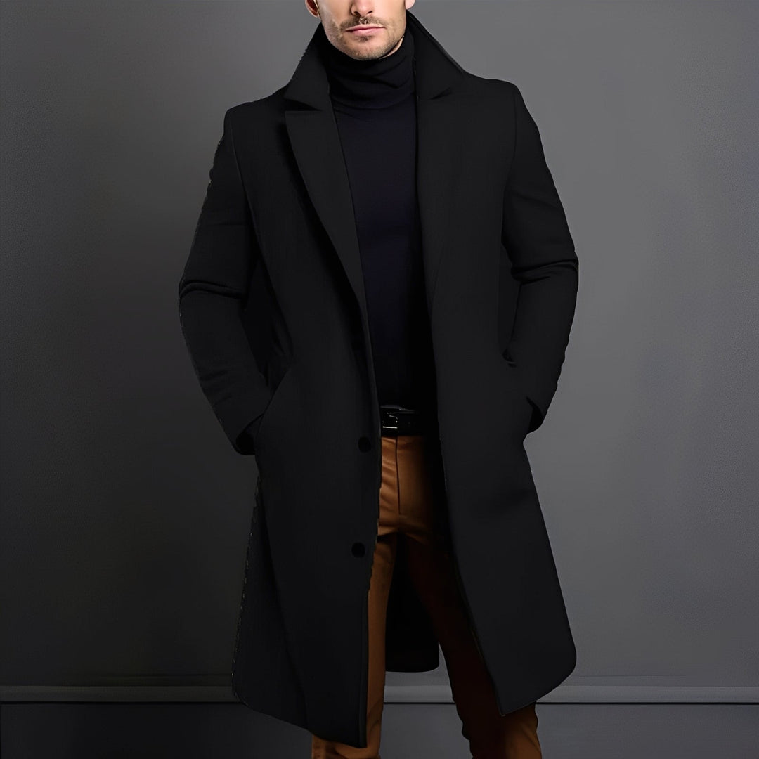 Lune London | Elegant Wool Trench Coat for Men