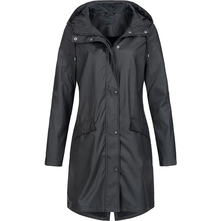 Lune London | Rain jacket - Tailored fit - Water-repellent - With hood and button closure