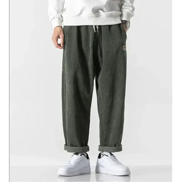 Lune London | Cord Trousers Plus Size Fit Ribbed Pattern Relaxed Style