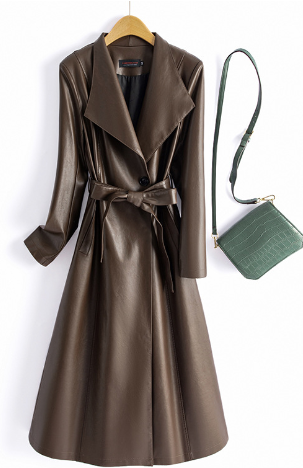 Lune London | Long leather jacket for women - Luxurious warmth & timeless elegance