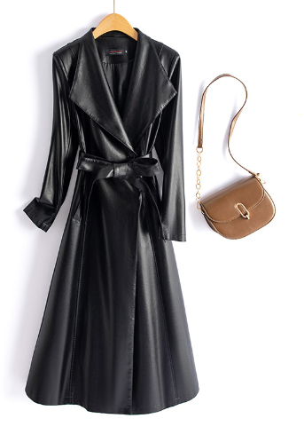 Lune London | Long leather jacket for women - Luxurious warmth & timeless elegance