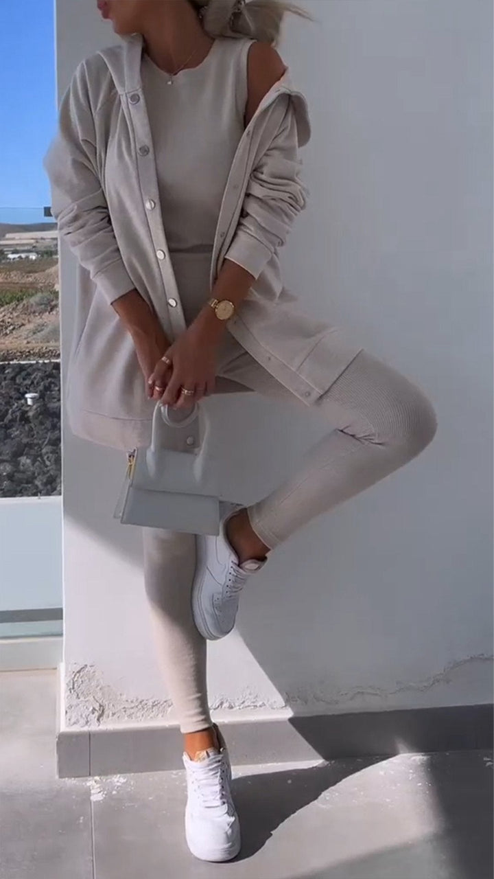 Lune London | Stylish vest set with hoodie