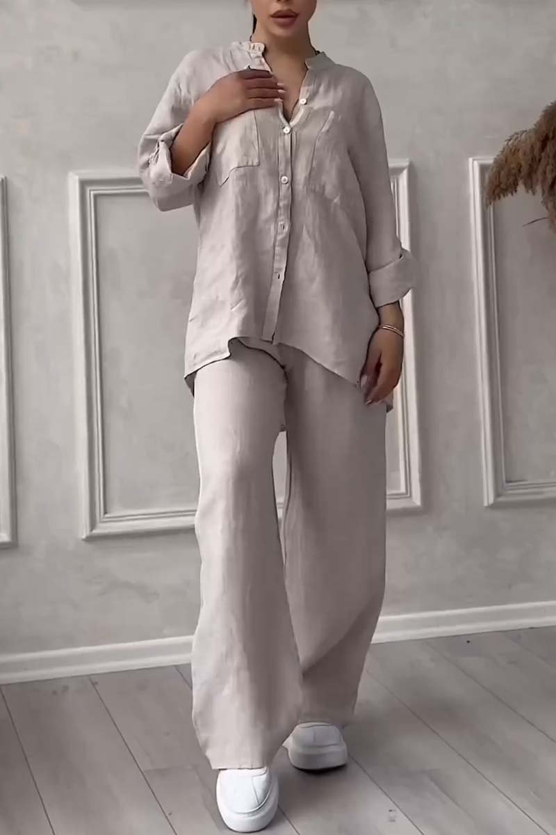 Lune London | Two-Piece Set with Pants Made of Cotton and Linen