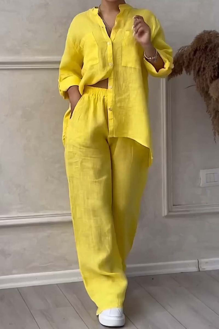 Lune London | Two-Piece Set with Pants Made of Cotton and Linen