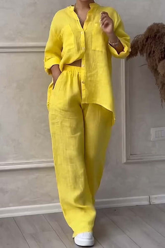 Lune London | Two-Piece Set with Pants Made of Cotton and Linen
