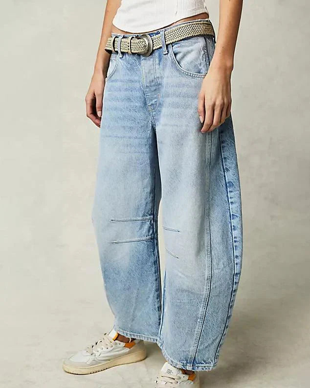 Lune London | Mid Rise Barrel Jeans for Women