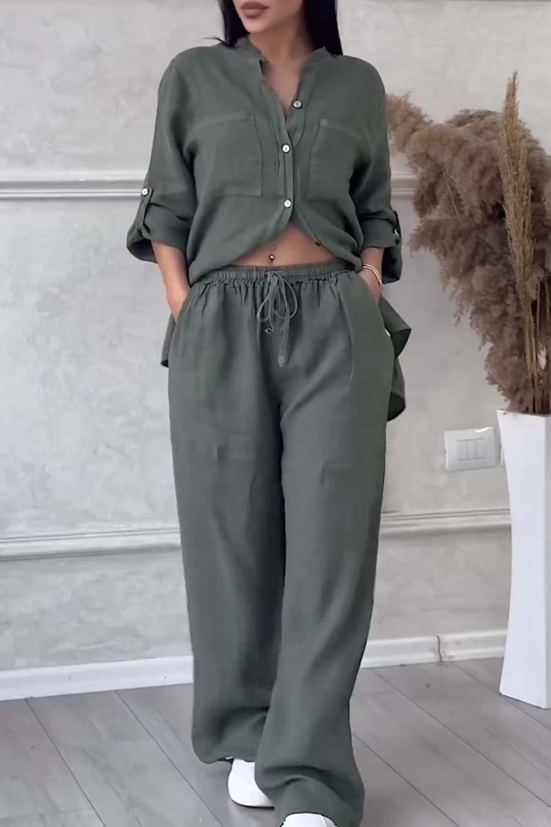 Lune London | Two-Piece Set with Pants Made of Cotton and Linen