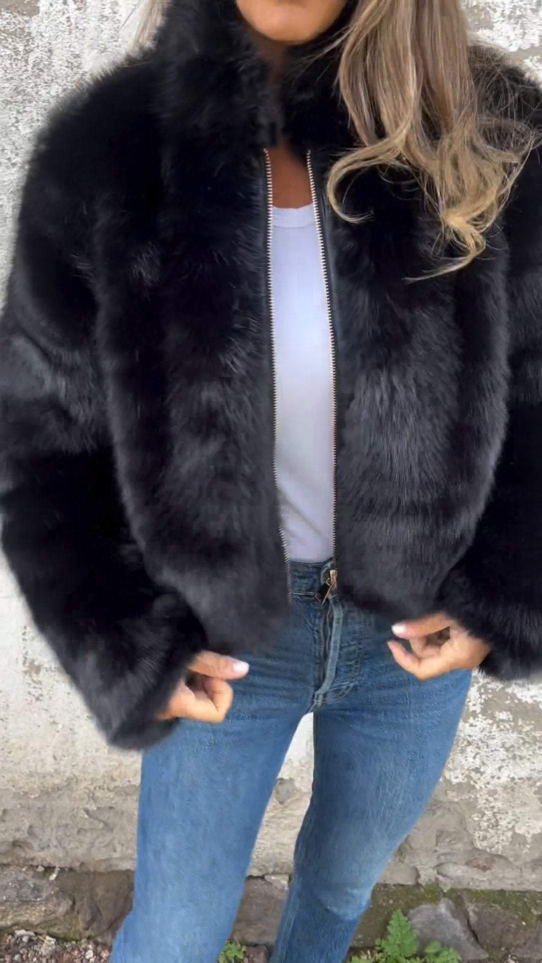 Lune London | Veste d'hiver pour femmes douce - Beige - Chaude et confortable