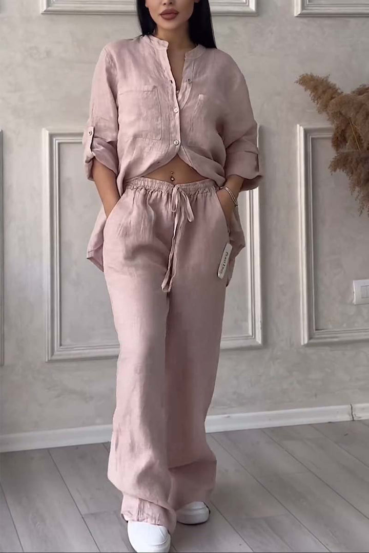 Lune London | Two-Piece Set with Pants Made of Cotton and Linen