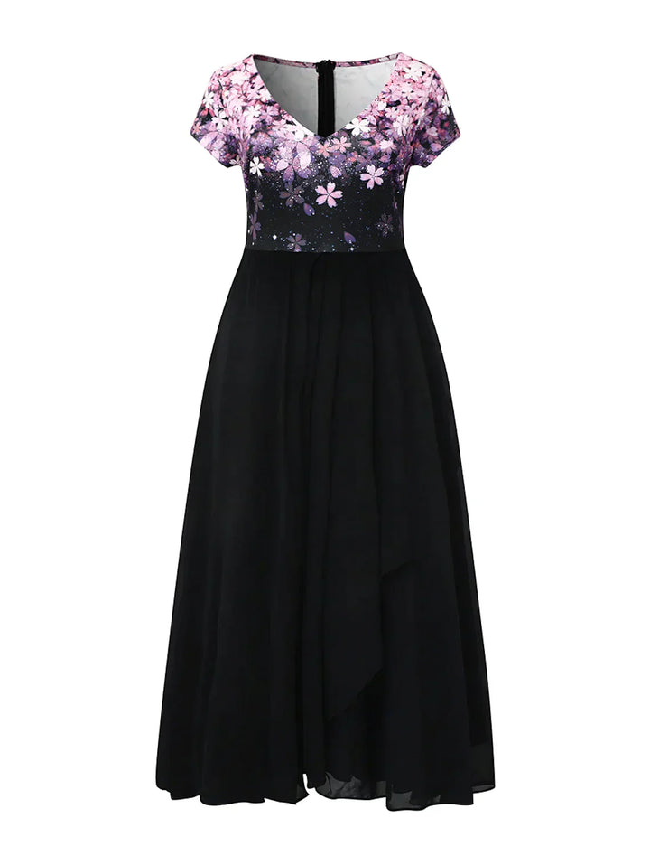 Chic Und Stil | Elegant Midi Dress with Floral Lace