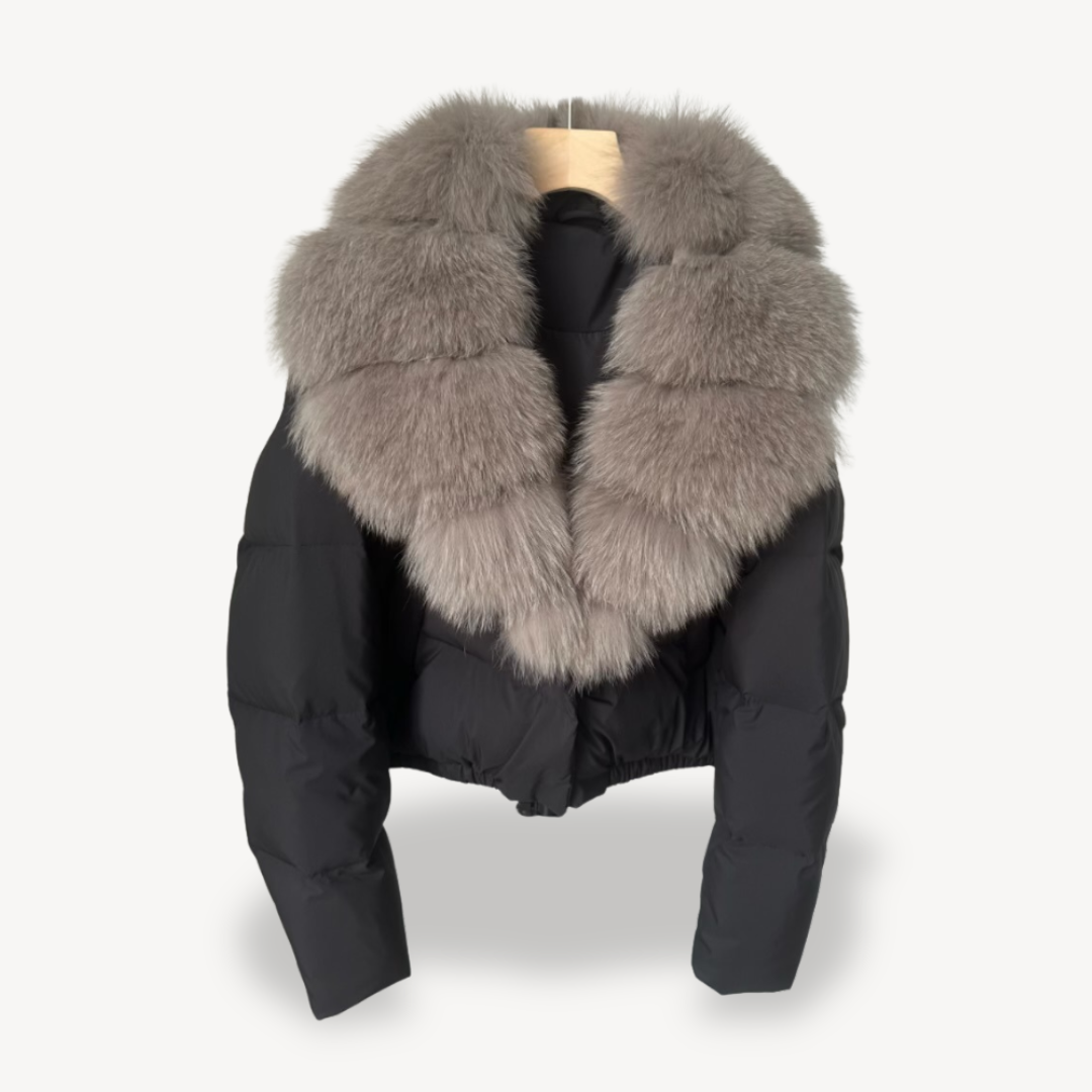 Lune London | Winter Puffer Jacket with Faux Fur Collar for Women