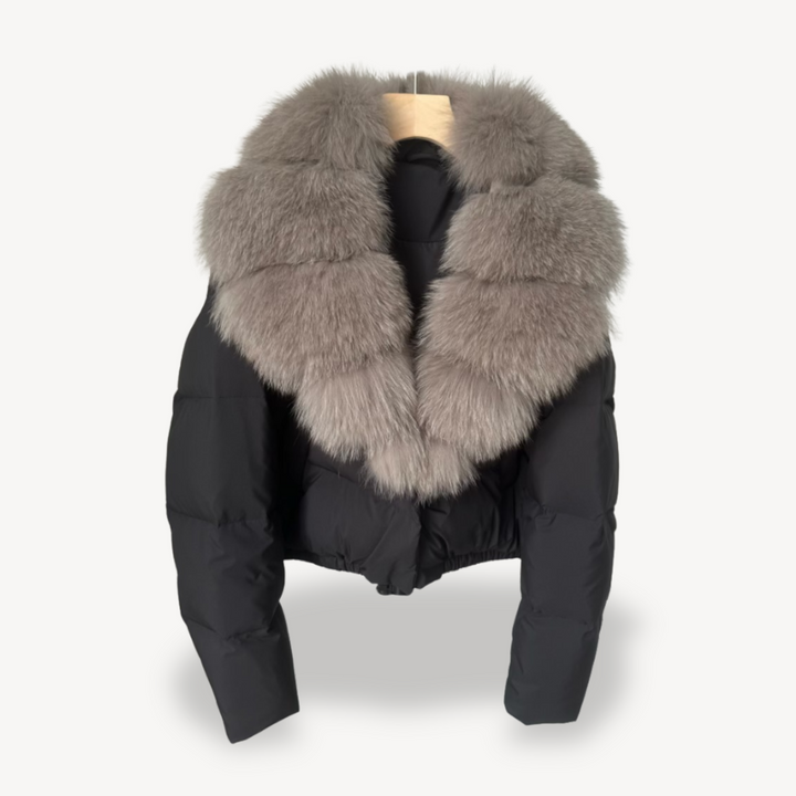 Lune London | Winter Puffer Jacket with Faux Fur Collar for Women