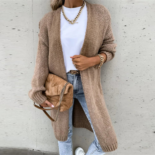 Lune London | Elegant Cashmere Women's Cardigan In Mid Length