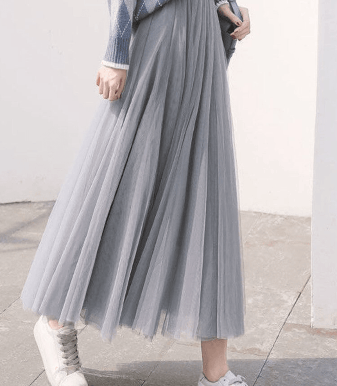 Lune London | Ankle-Length Skirt with High Waist