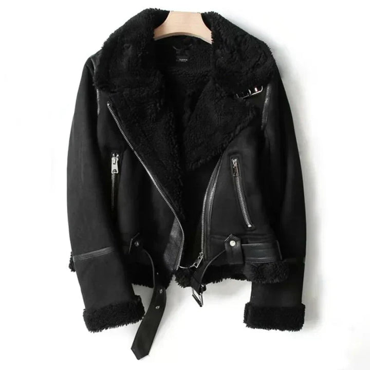 Lune London | Leather Women's Jacket with Sherpa Lining