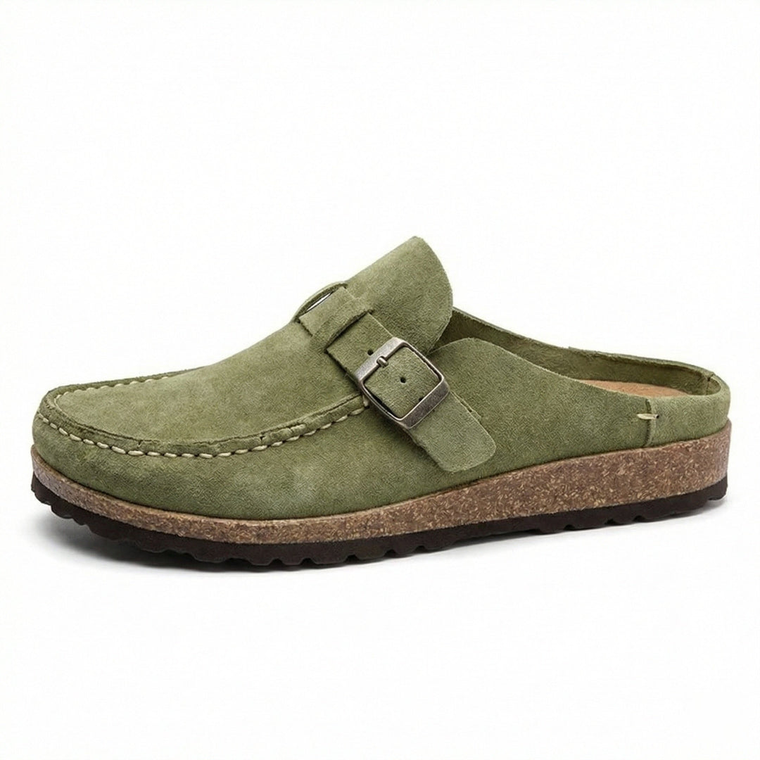 Clogs - Women's Retro Suede Slip-On Mule