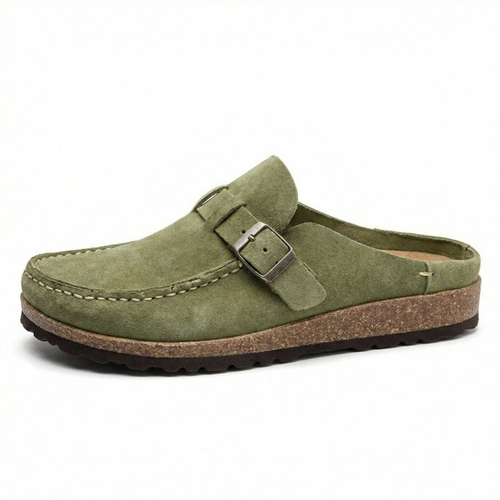 Clogs - Women's Retro Suede Slip-On Mule