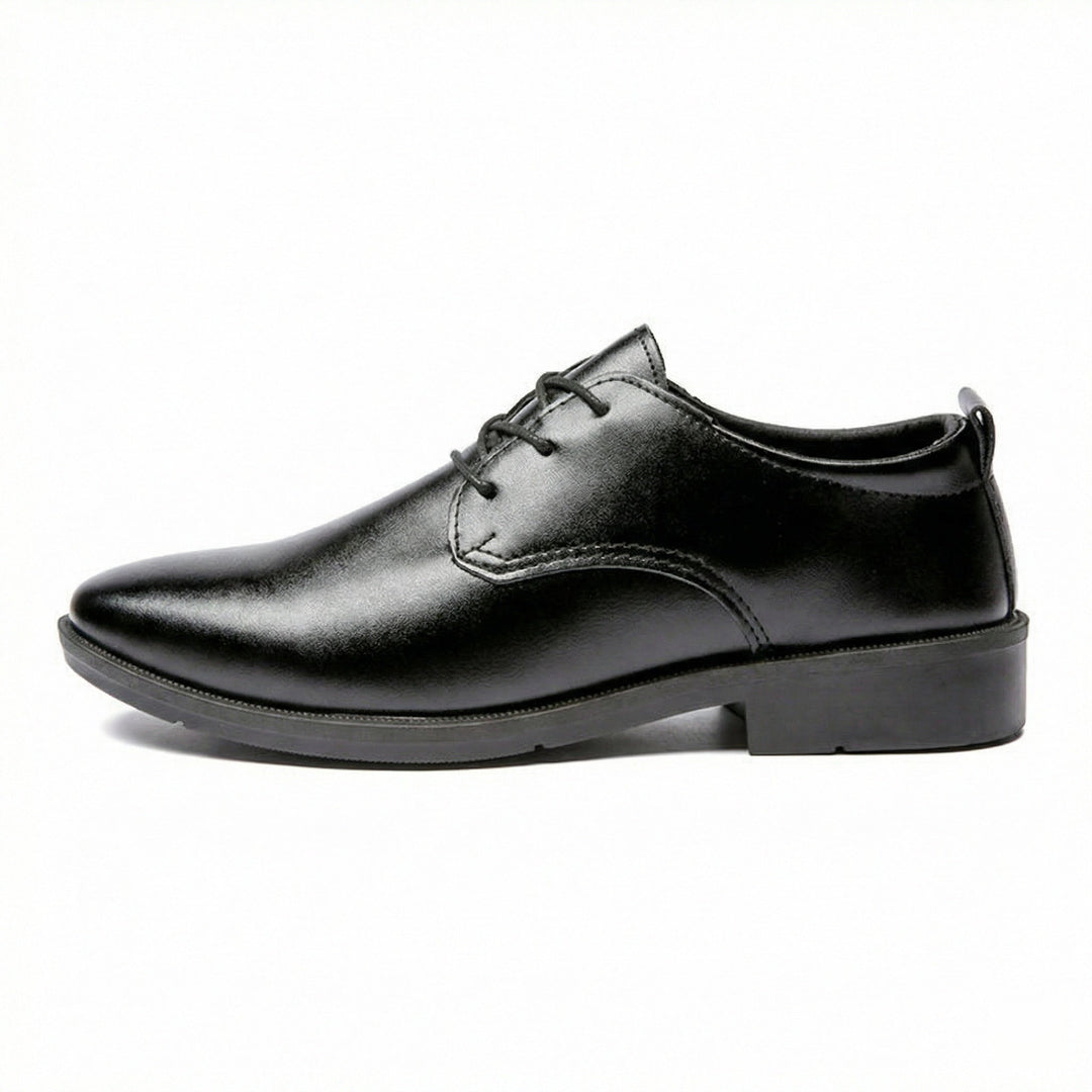 Men's Elegant Leather Lace-Up Shoes with Non-Slip Sole
