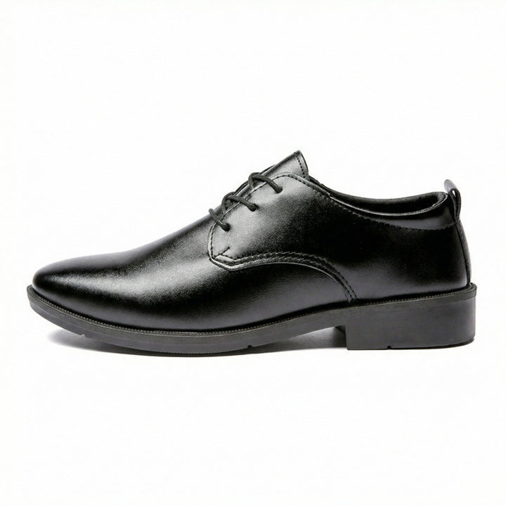 Men's Elegant Leather Lace-Up Shoes with Non-Slip Sole