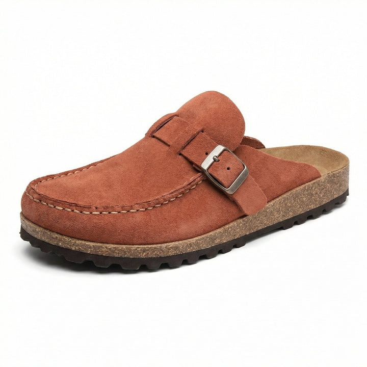 Clogs - Women's Retro Suede Slip-On Mule
