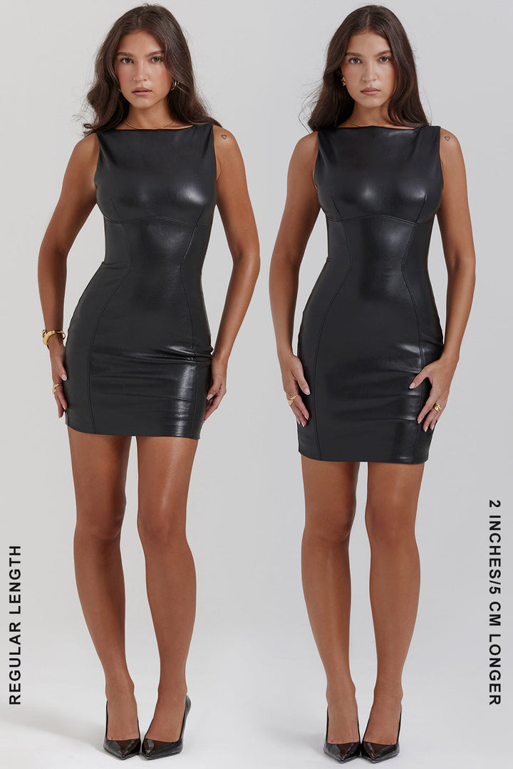 Lune London | Mini Leather Dress Without Sleeves