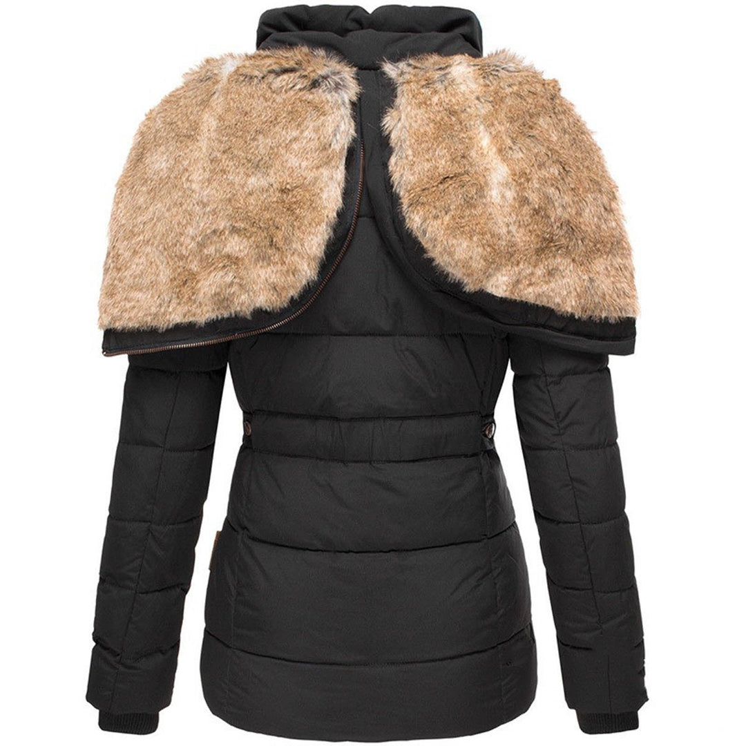 Chic Und Stil | Warm Winter Jacket with Fur Lining for Women