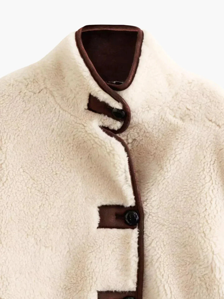Lune London | Shearling Stand Collar Jacket