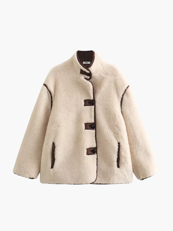 Lune London | Shearling Stand Collar Jacket