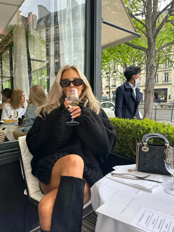 Lune London | Knitted Oversized Turtleneck Sweater
