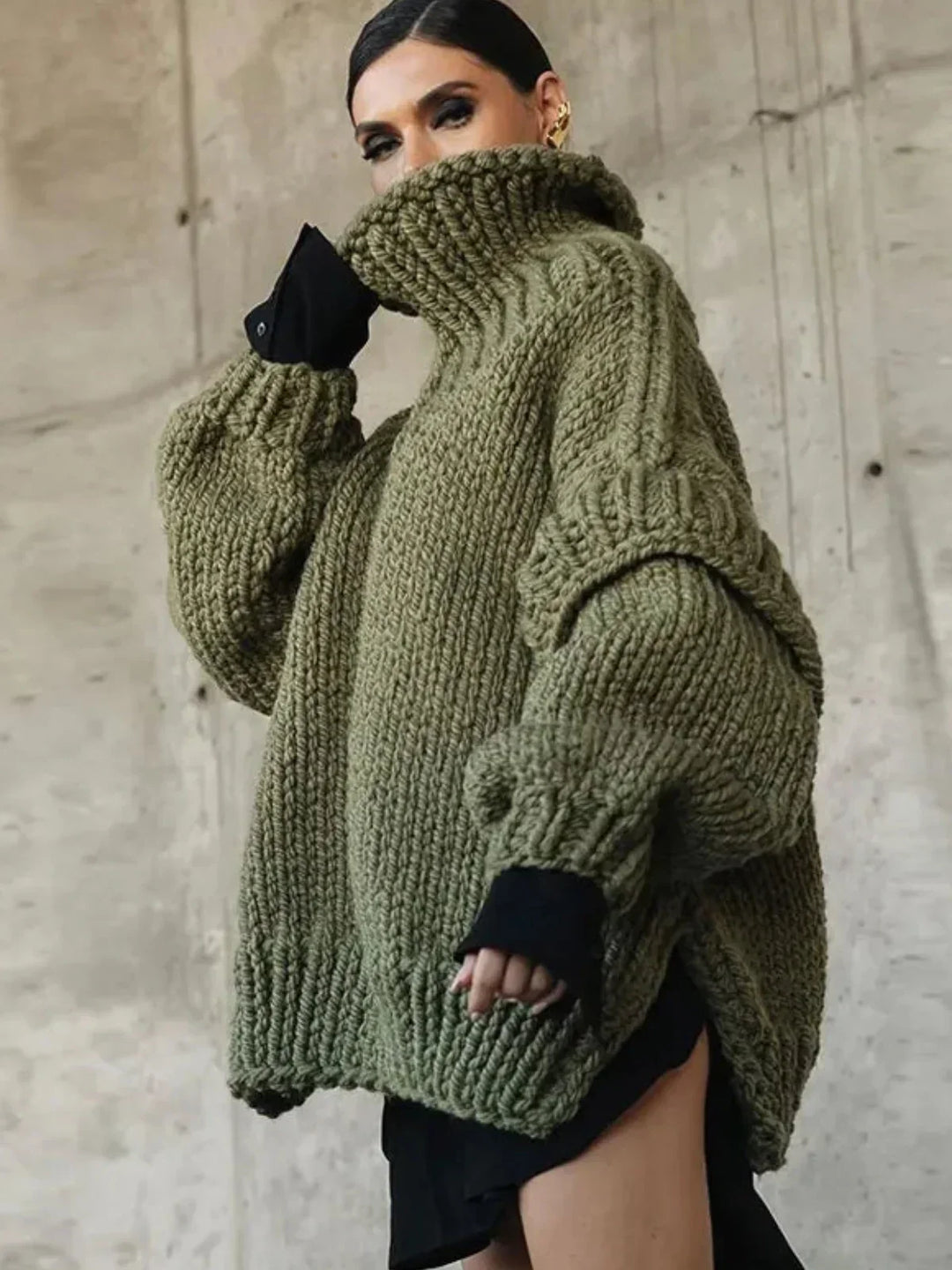 Lune London | Knitted Oversized Turtleneck Sweater