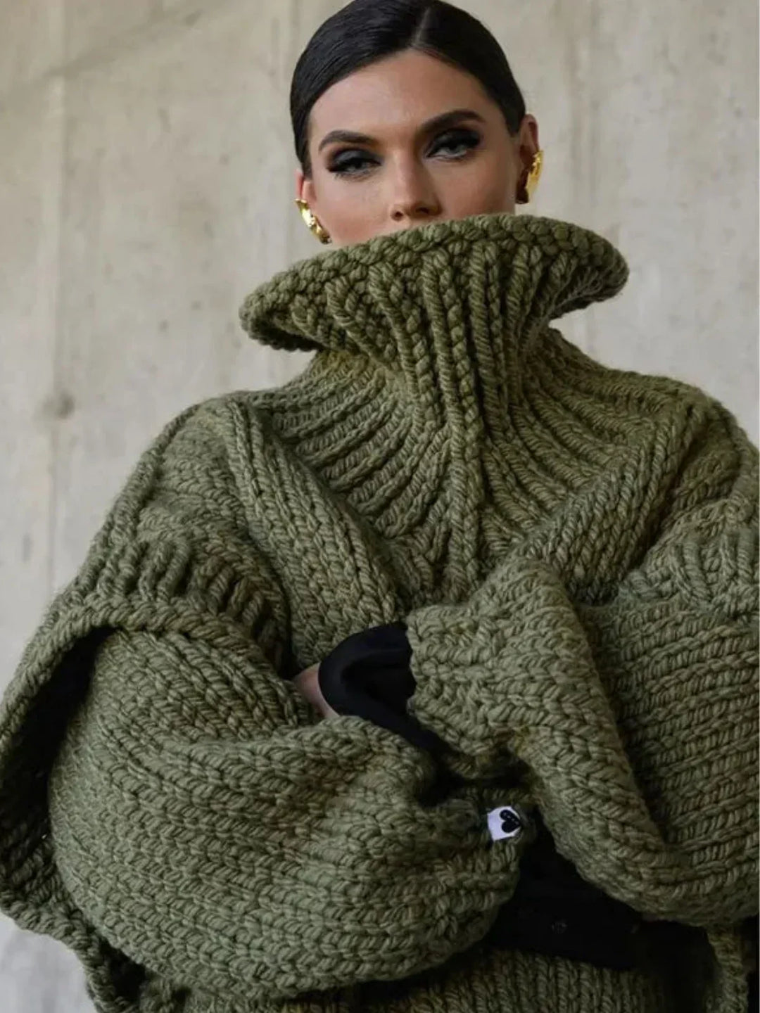 Lune London | Knitted Oversized Turtleneck Sweater