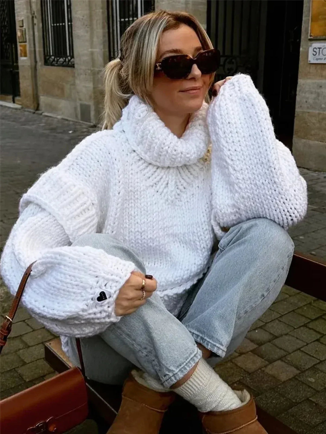 Lune London | Knitted Oversized Turtleneck Sweater