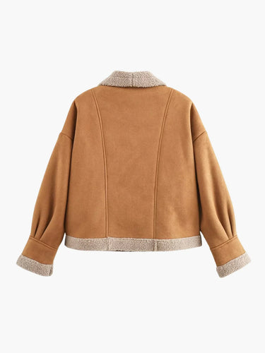 Lune London | Sherpa-lined faux leather jacket